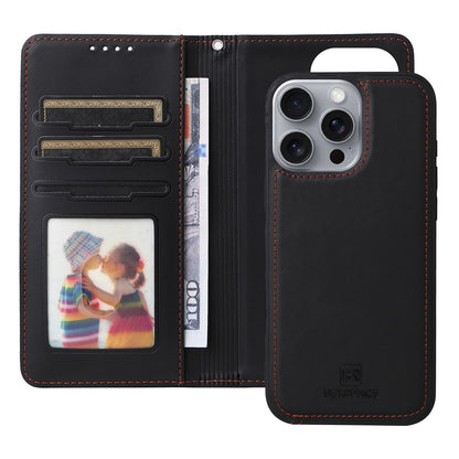 For iPhone 16 Pro Max Magnetic Case BETOPNICE Detachable PU Leather Phone Cover with Strap