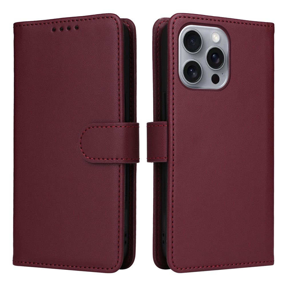 For iPhone 16 Pro Max Magnetic Case BETOPNICE Detachable PU Leather Phone Cover with Strap