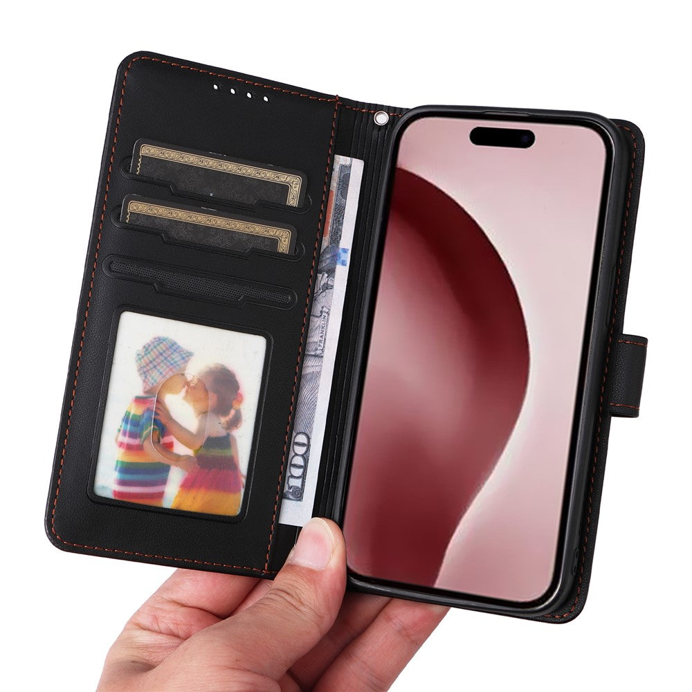 For iPhone 16 Pro Magnetic Case BETOPNICE Detachable PU Leather Phone Cover with Strap