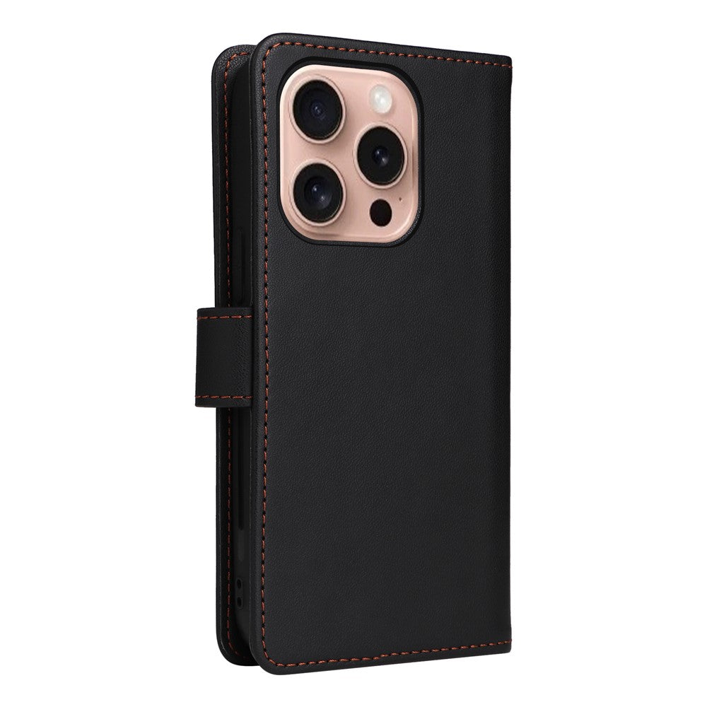 For iPhone 16 Pro Magnetic Case BETOPNICE Detachable PU Leather Phone Cover with Strap