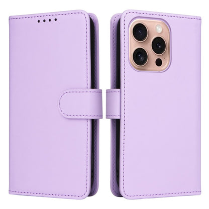 For iPhone 16 Pro Magnetic Case BETOPNICE Detachable PU Leather Phone Cover with Strap
