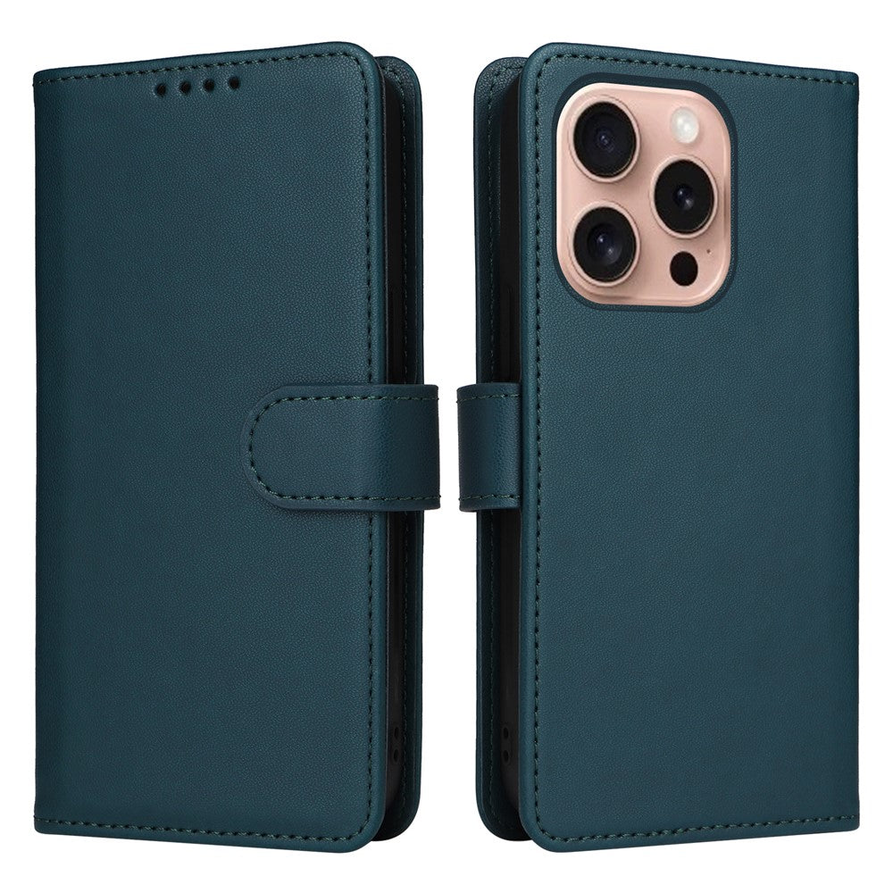 For iPhone 16 Pro Magnetic Case BETOPNICE Detachable PU Leather Phone Cover with Strap