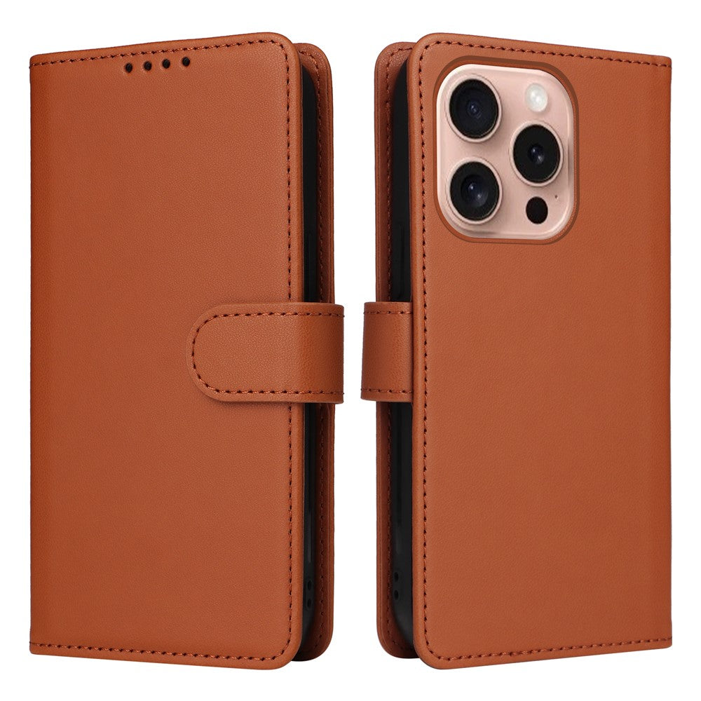 For iPhone 16 Pro Magnetic Case BETOPNICE Detachable PU Leather Phone Cover with Strap