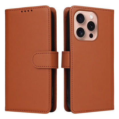 For iPhone 16 Pro Magnetic Case BETOPNICE Detachable PU Leather Phone Cover with Strap
