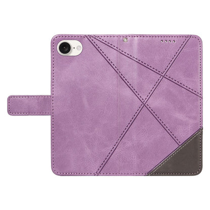 For iPhone 17e / 16e Case Leather Card Holder Phone Cover Geometric Line