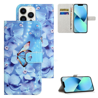 For iPhone 16 Pro Max Wallet Case PU Leather Phone Cover Cross Texture Pattern Print