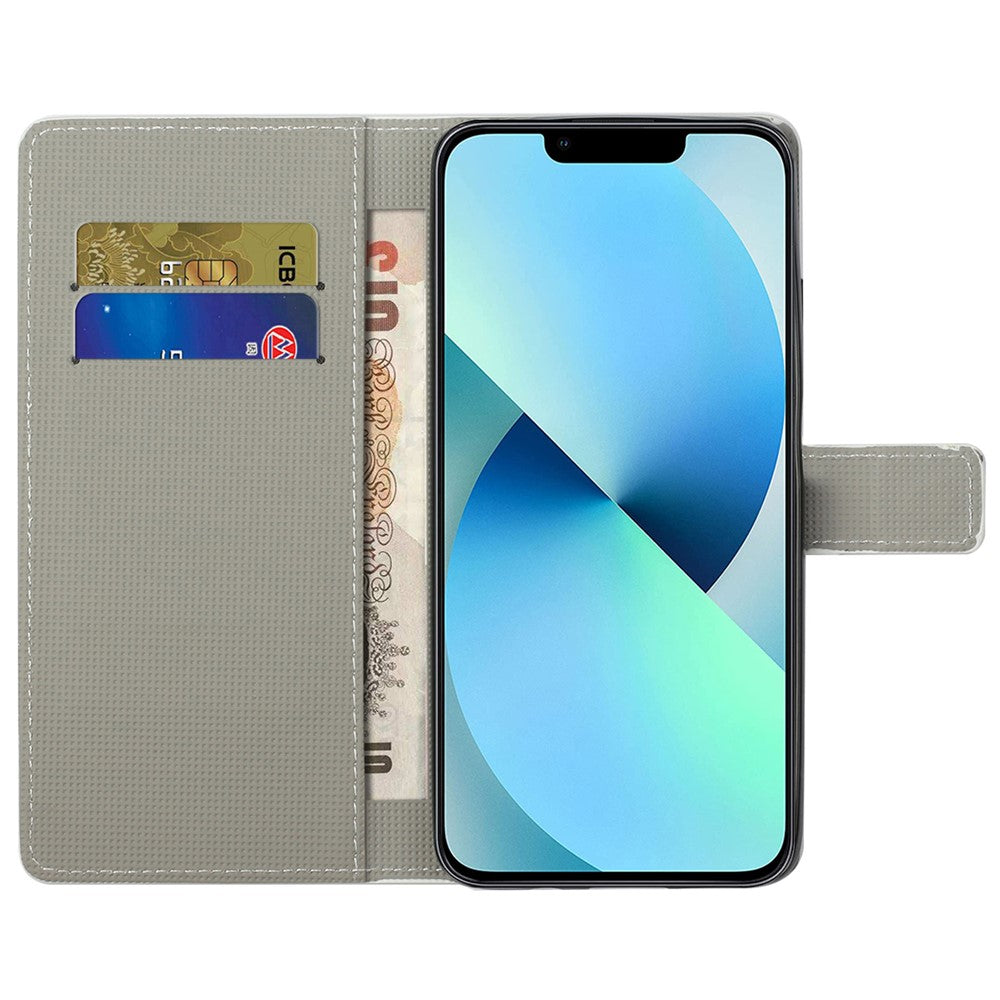 For iPhone 16 Pro Max Case PU Leather Wallet Phone Cover Pattern Print
