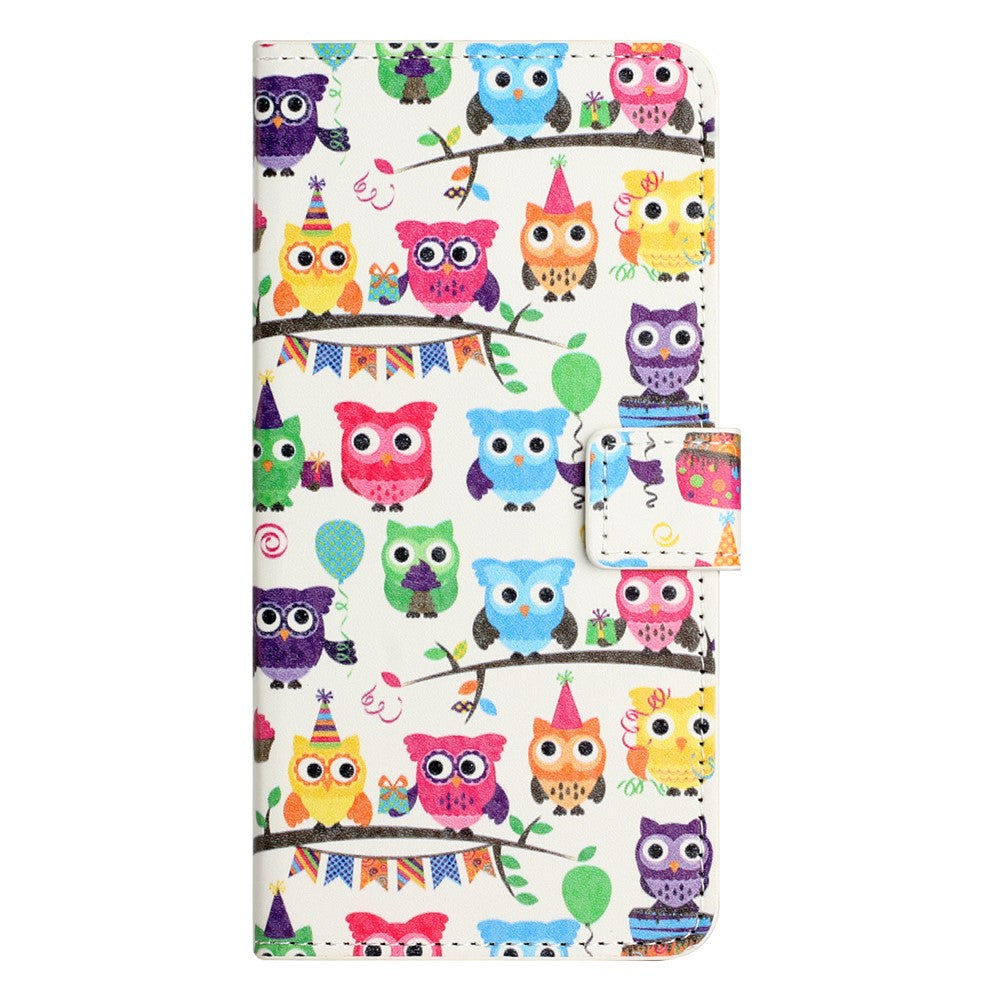 For iPhone 16 Pro Max Case PU Leather Wallet Phone Cover Pattern Print