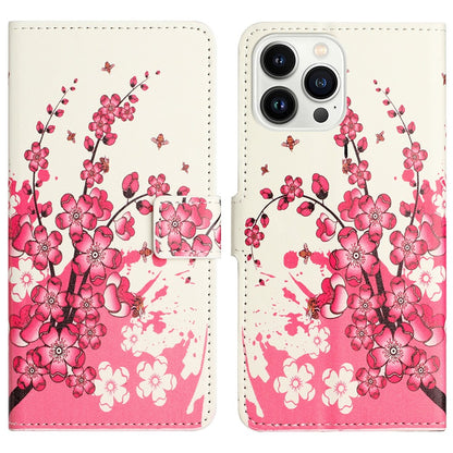 For iPhone 16 Pro Max Case PU Leather Wallet Phone Cover Pattern Print
