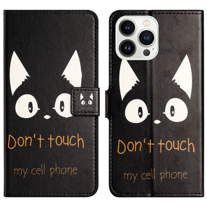 For iPhone 16 Pro Max Case PU Leather Wallet Phone Cover Pattern Print