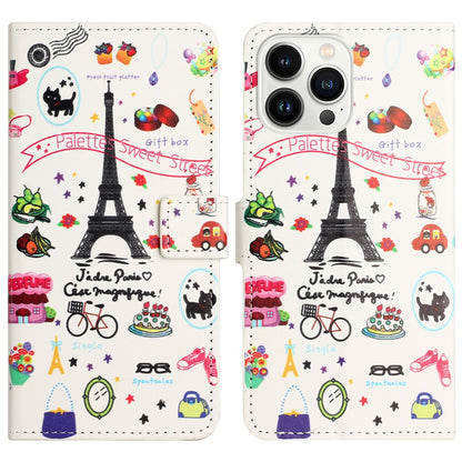 For iPhone 16 Pro Max Case PU Leather Wallet Phone Cover Pattern Print