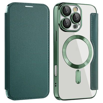 For iPhone 16 Pro Max Magnetic Phone Case RFID Blocking Phone Leather Cover