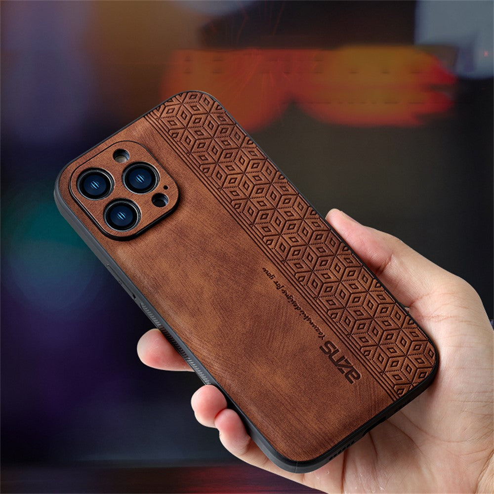 AZNS For iPhone 16 Pro Max Case Anti-Drop PU Leather+TPU Phone Cover