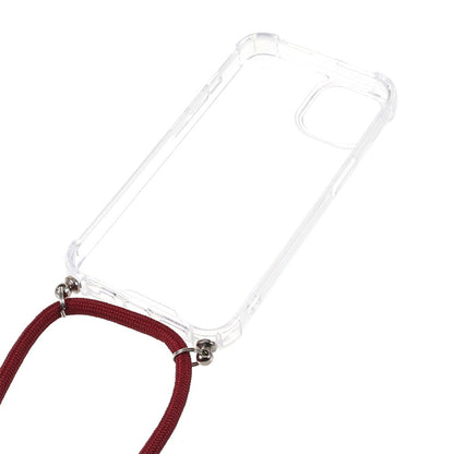 For iPhone 16 Pro Case 4 Corner Reinforced Acrylic + TPU Phone Cover with Adjustable Lanyard