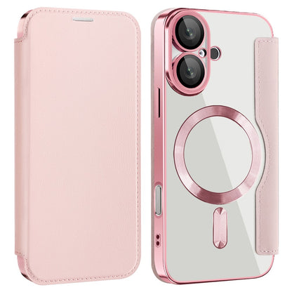 For iPhone 16 Magnetic Case RFID Blocking Leather Phone Cover