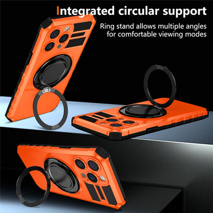 For iPhone 14 Pro Case Compatible with MagSafe Rotary Kickstand Anti-Drop TPU+PC Phone Cover