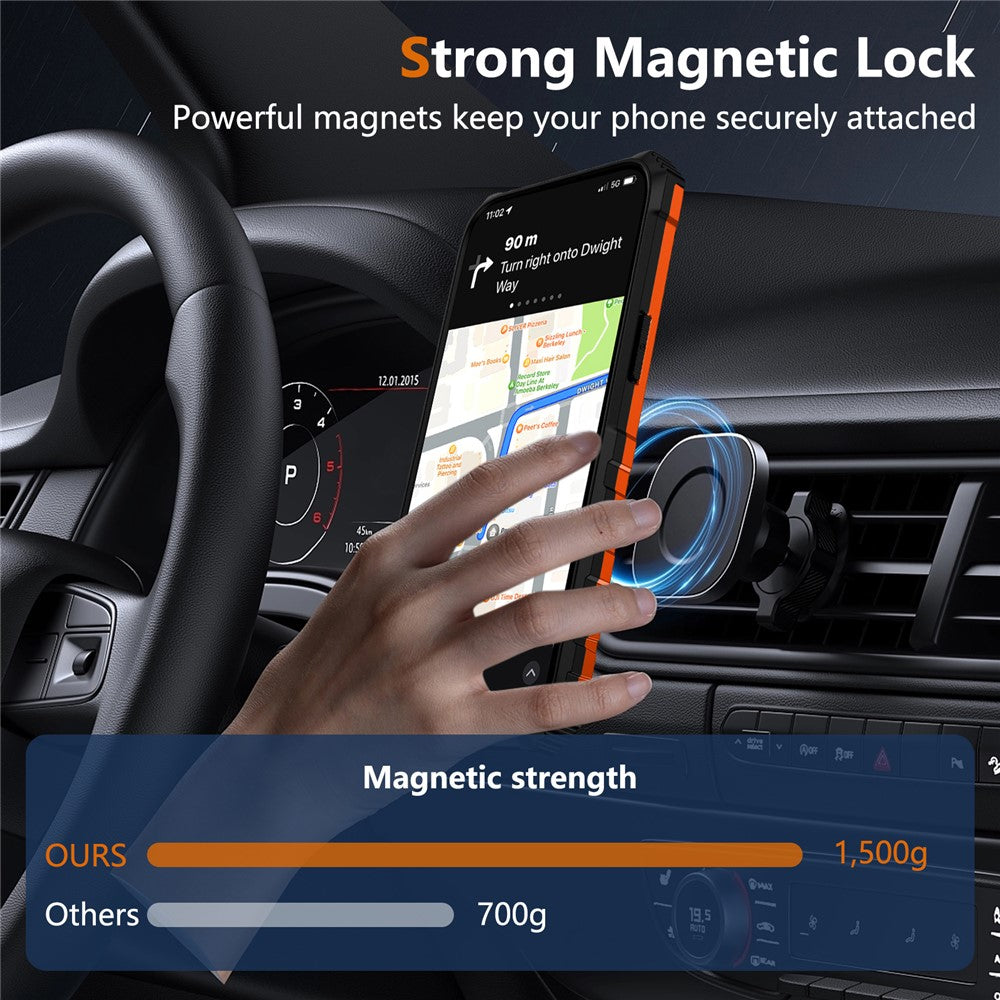For iPhone 14 Pro Case Compatible with MagSafe Rotary Kickstand Anti-Drop TPU+PC Phone Cover