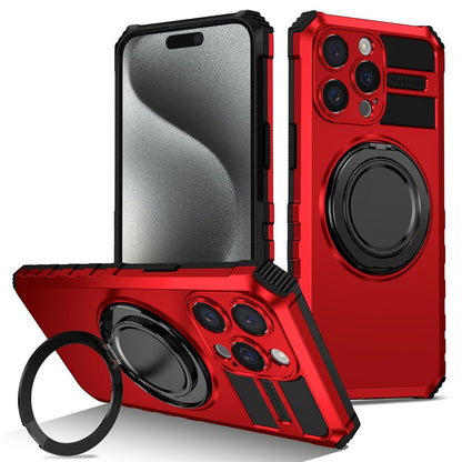 For iPhone 14 Pro Case Compatible with MagSafe Rotary Kickstand Anti-Drop TPU+PC Phone Cover