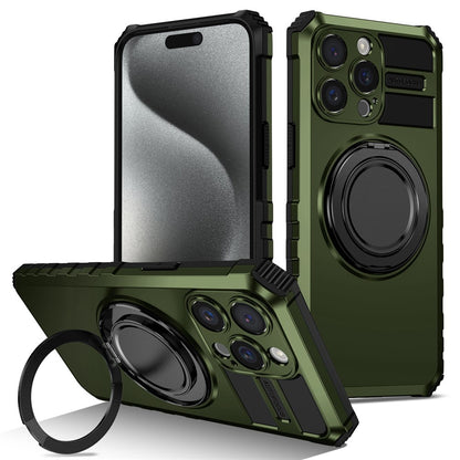 For iPhone 14 Pro Case Compatible with MagSafe Rotary Kickstand Anti-Drop TPU+PC Phone Cover