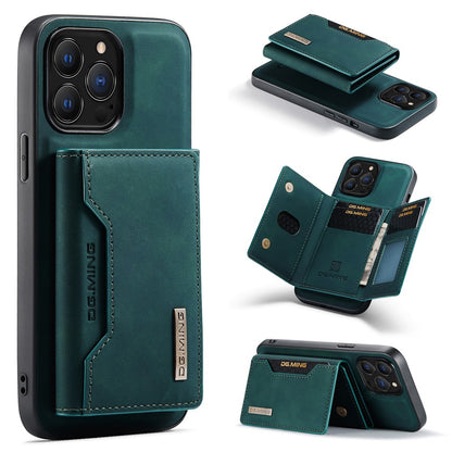 DG.MING M2 Series for iPhone 16 Pro Case PU+PC+TPU Phone Cover Detachable Wallet