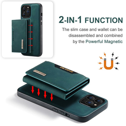 DG.MING M2 Series for iPhone 16 Pro Case PU+PC+TPU Phone Cover Detachable Wallet