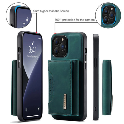 DG.MING M2 Series for iPhone 16 Pro Case PU+PC+TPU Phone Cover Detachable Wallet