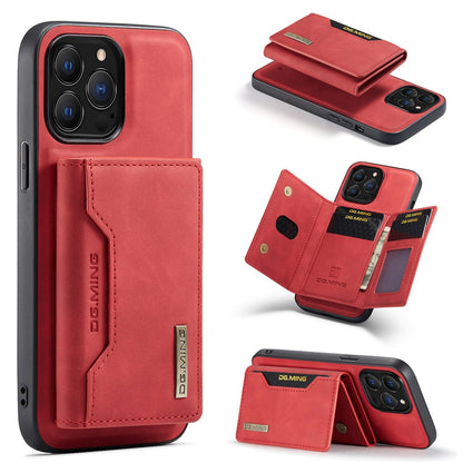 DG.MING M2 Series for iPhone 16 Pro Case PU+PC+TPU Phone Cover Detachable Wallet
