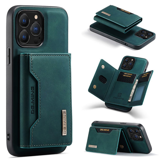 DG.MING M2 Series for iPhone 16 Pro Max Case PU+PC+TPU Phone Cover Detachable Wallet