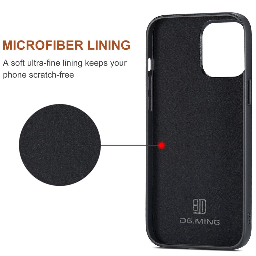 DG.MING M2 Series for iPhone 16 Pro Max Case PU+PC+TPU Phone Cover Detachable Wallet