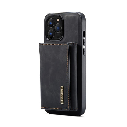 DG.MING M1 Series for iPhone 16 Pro Max Case Kickstand PU Phone Cover with Detachable Wallet
