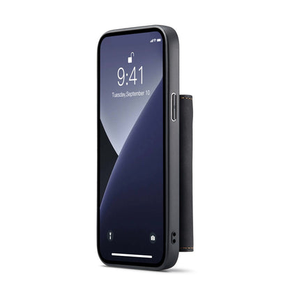 DG.MING M1 Series for iPhone 16 Pro Max Case Kickstand PU Phone Cover with Detachable Wallet