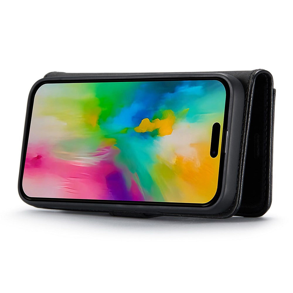 DG.MING for iPhone 16 Pro Case Detachable Split Leather Phone Cover