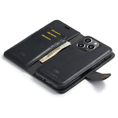 DG.MING for iPhone 16 Pro Case Detachable Split Leather Phone Cover