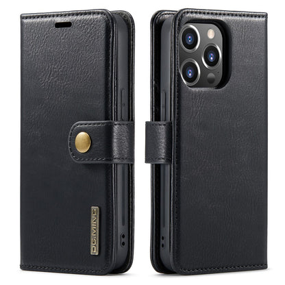 DG.MING for iPhone 16 Pro Case Detachable Split Leather Phone Cover