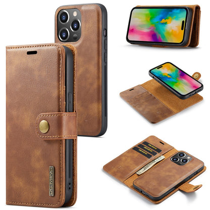 DG.MING for iPhone 16 Pro Max Case Detachable Split Leather Phone Cover