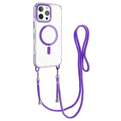 For iPhone 14 Pro Case Compatible with MagSafe PC+TPU Cover with Long Lanyard
