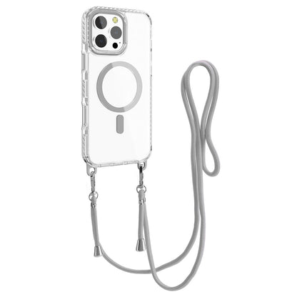 For iPhone 14 Pro Case Compatible with MagSafe PC+TPU Cover with Long Lanyard