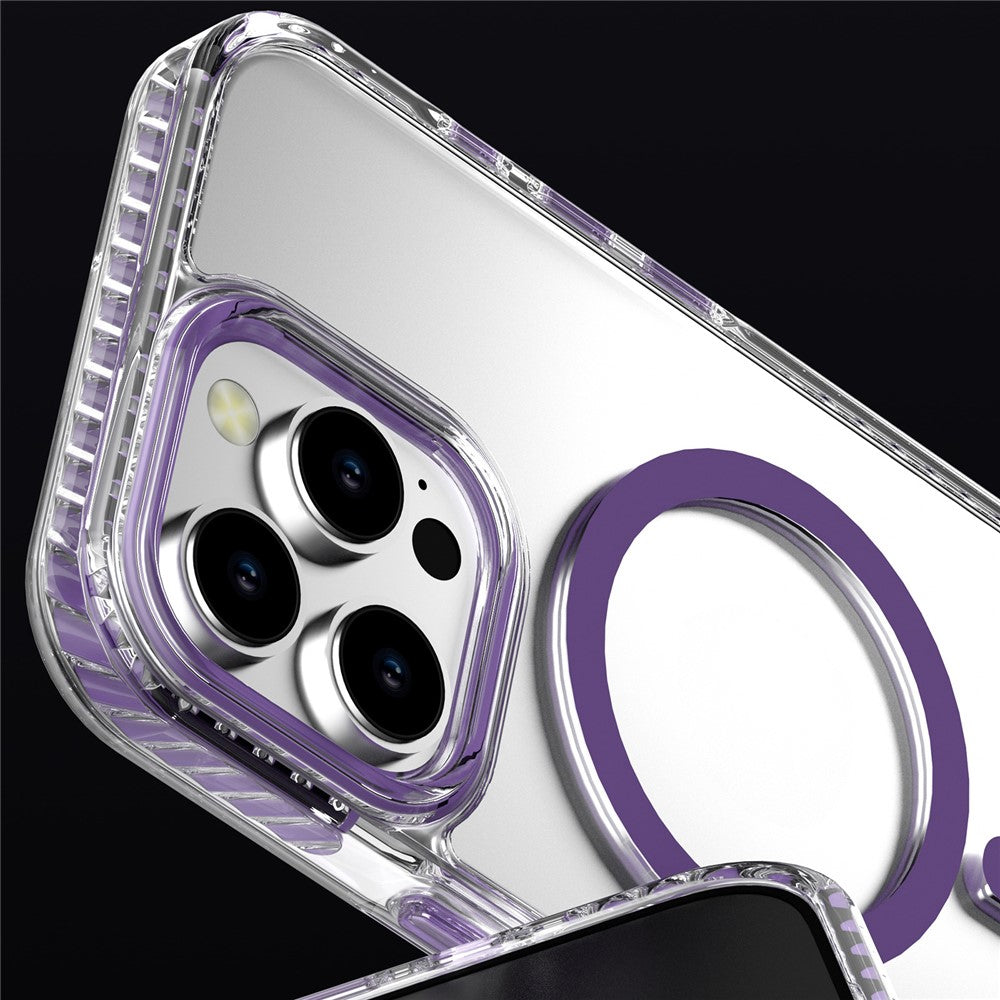 For iPhone 14 Pro Clear Phone Case PC+TPU Shell Compatible with MagSafe Phone Cover