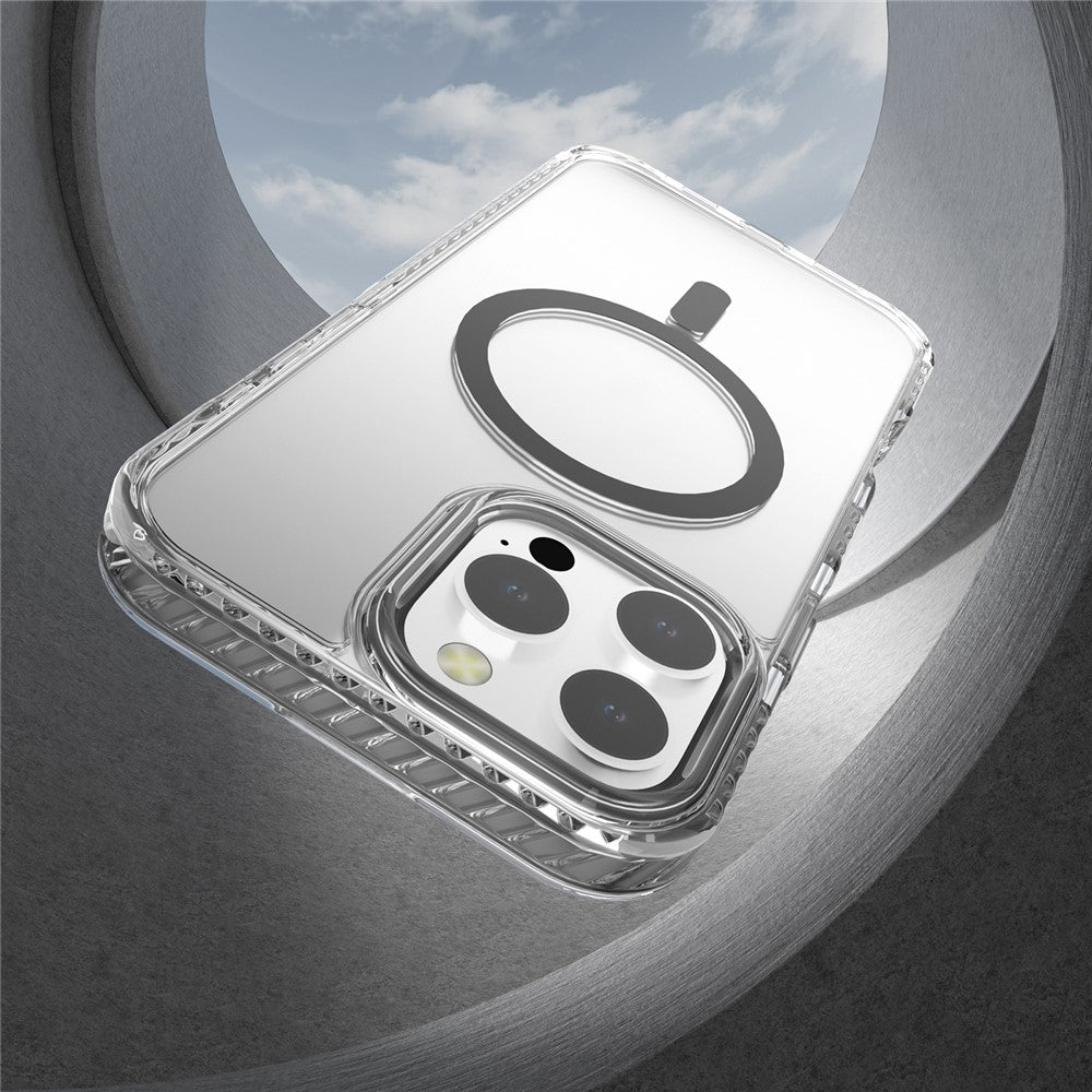 For iPhone 14 Pro Clear Phone Case PC+TPU Shell Compatible with MagSafe Phone Cover