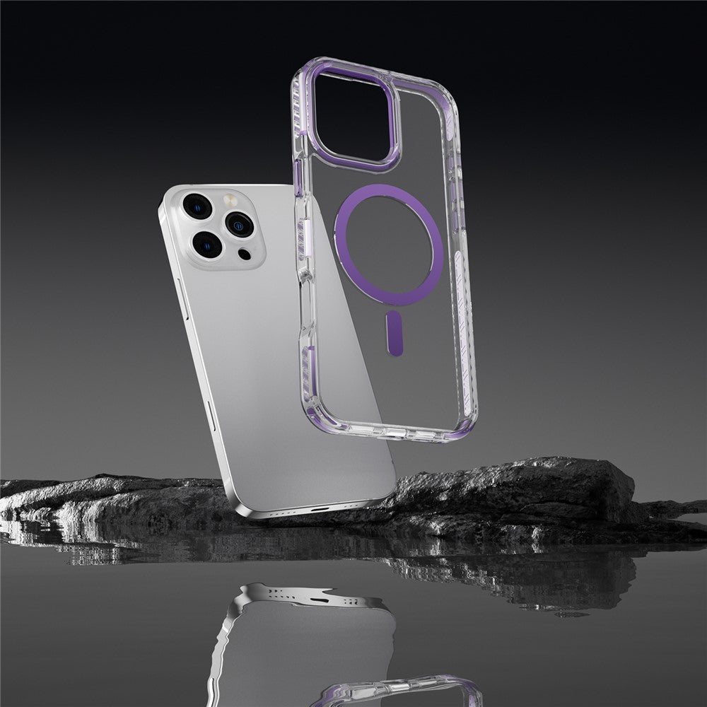 For iPhone 14 Pro Clear Phone Case PC+TPU Shell Compatible with MagSafe Phone Cover