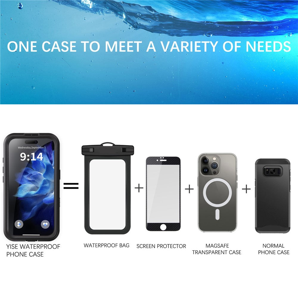 SHELLBOX For iPhone 16 Pro IP68 Waterproof Case Compatible with MagSafe Clear Phone Cover