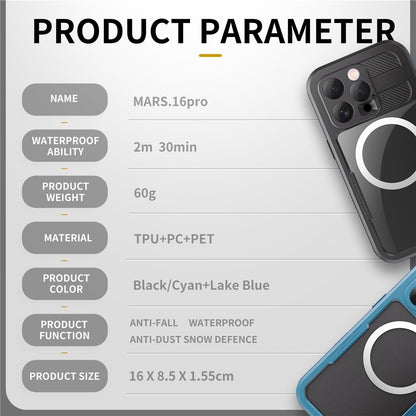 SHELLBOX For iPhone 16 Pro IP68 Waterproof Case Compatible with MagSafe Clear Phone Cover
