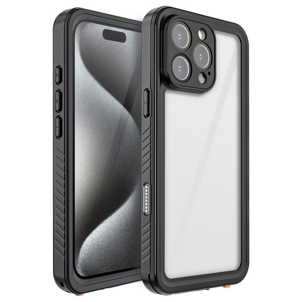 REDPEPPER FS Series For iPhone 16 Pro Phone Case IP68 Waterproof Clear Back Panel Phone Cover