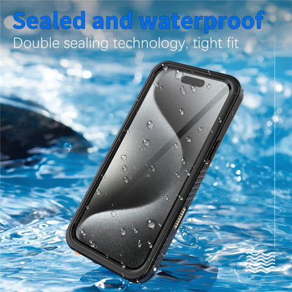 REDPEPPER FS Series For iPhone 16 Pro Phone Case IP68 Waterproof Clear Back Panel Phone Cover