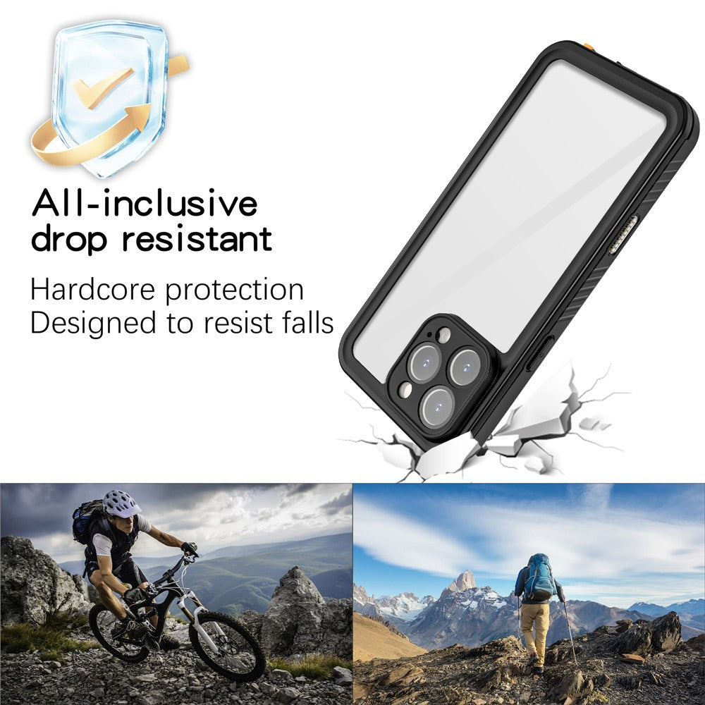 REDPEPPER FS Series For iPhone 16 Pro Phone Case IP68 Waterproof Clear Back Panel Phone Cover