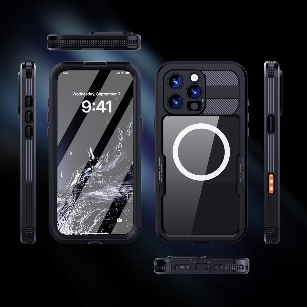 REDPEPPER For iPhone 16 Pro Max Case Compatible with MagSafe IP68 Waterproof Clear Phone Cover
