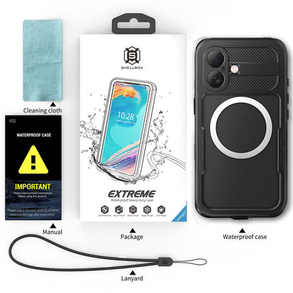 REDPEPPER For iPhone 16 Phone Case Compatible with MagSafe IP68 Waterproof Clear Phone Cover