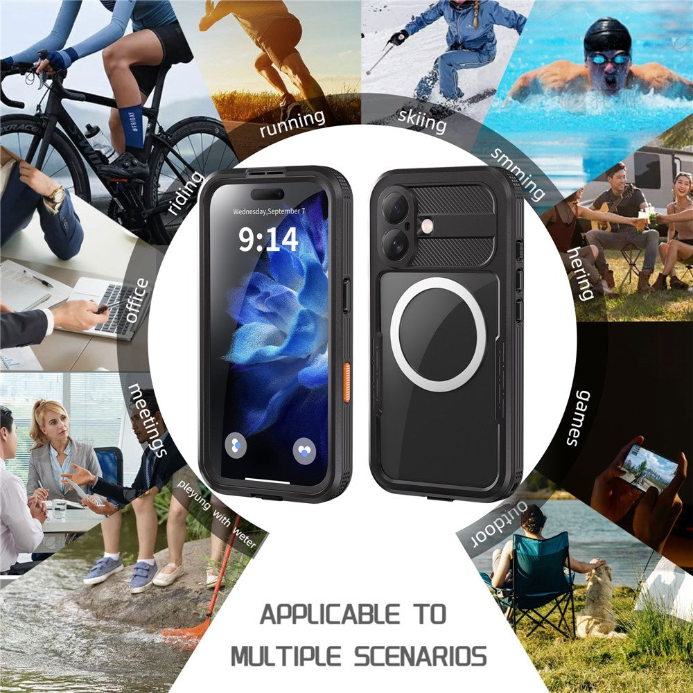 REDPEPPER For iPhone 16 Phone Case Compatible with MagSafe IP68 Waterproof Clear Phone Cover