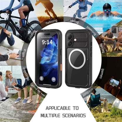REDPEPPER For iPhone 16 Phone Case Compatible with MagSafe IP68 Waterproof Clear Phone Cover