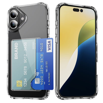 For iPhone 16 Shockproof Case TPU Phone Cover with Card Holder